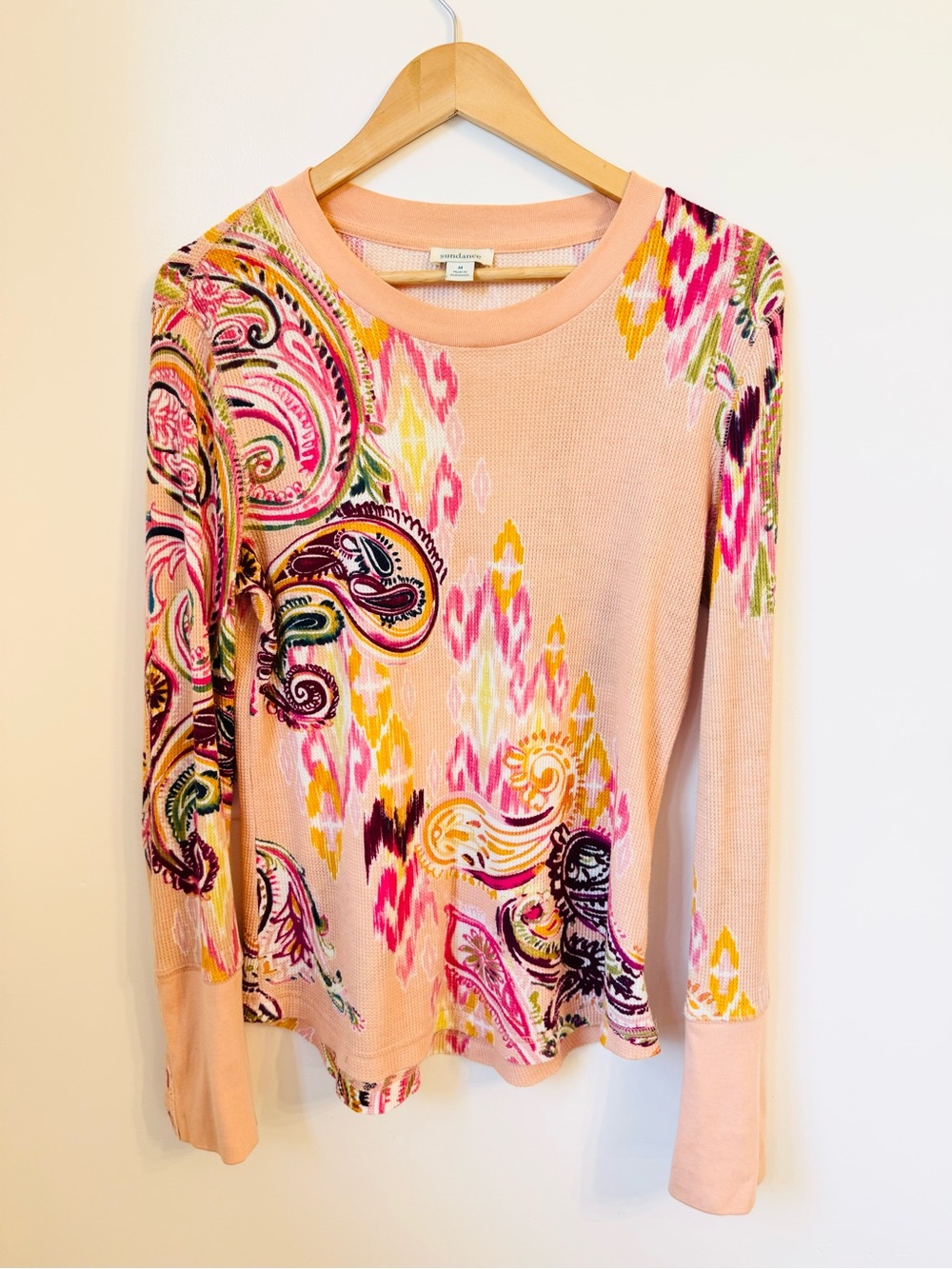 Sundance Paisley Print Thermal Long Sleeve Women’s M